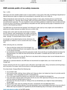 DNR Ice Safety Measures